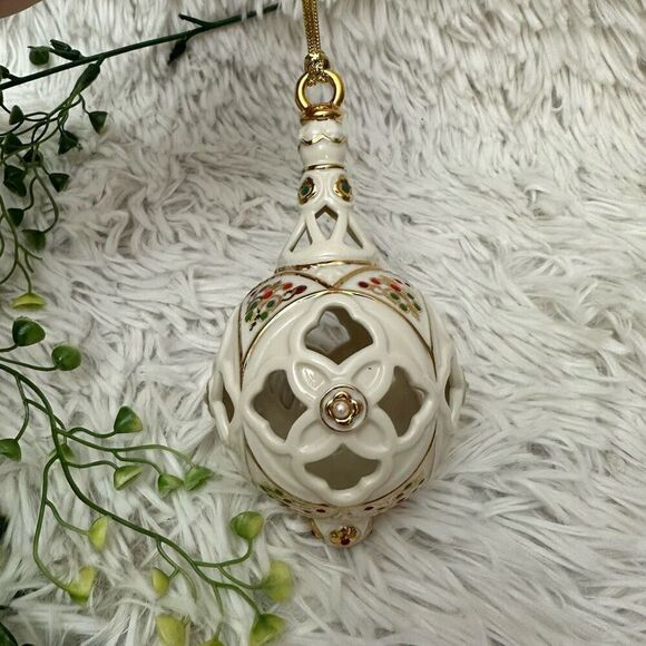 Lenox Hanging Ornament ~ Inner Glow CHINA JEWELED SPHERE - Picture 3 of 7